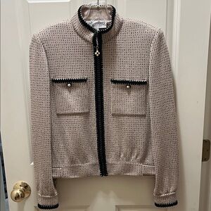 St. John Cream and Black Blazer